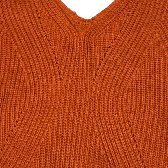 Poof Apparel Rust Pullover Sweater, Size L. - Picture 3 of 7